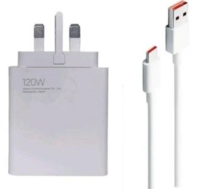 Für Xiaomi 120W Ultra schnell Ladegerät UK Stecker mit USB-C 6A Kabel MDY-13-EF - Zdjęcie 1 z 4