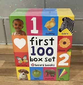 First 100 Board Book Box Set (3 Books): First 100 Words, Numbers Colors Shapes - Picture 1 of 5