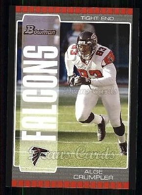 2005 Bowman #15 Alge Crumpler Falcons North Carolina 8 - NM/MT - Image 1 of 1