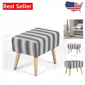 Versatile Small Ottoman - Rectangular Upholstered Footstool for Home and Office - Picture 1 of 11