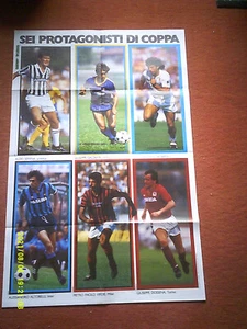 FOOTBALL GUERIN SPORTIVO 1985 POSTER TORINO JUVE VERONE SAMPDORIA MILAN - Imagen 1 de 2