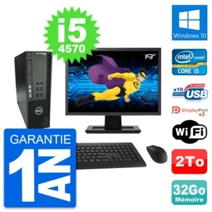 PC DELL T1700 SFF Bildschirm 19 " Intel i5-4570 RAM 32Go Disc 2To Windows 10 - Bild 1 von 15