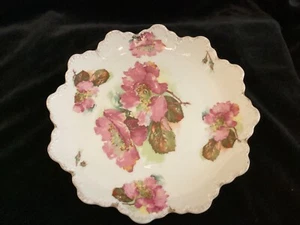 Antiguo - R.C. Malmaison - Baviera - Plato 9" - Rosas Rosas - Bordes dorados - Imagen 1 de 3