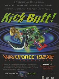Vintage/Retro Yamaha WaveForce 192 XG Soundkarte Druck Werbung Promo 1998 (A) - Bild 1 von 2