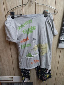 Dr Seuss Pajama Set Juniors Girl Medium Gray - Picture 1 of 5