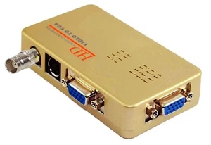 BNC RCA S-Video To VGA 1920x1200 Video Scaler For CCTV Cam DVR - Picture 1 of 7