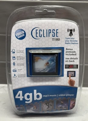Eclipse T180 Blue (4 GB) Digital Media Player NEW SEALED - Image 1 of 4