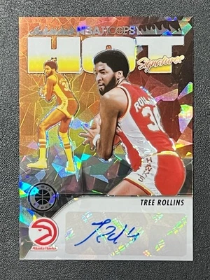 2023-24 Hoops Premium Stock Tree Rollins Hot Ice Prizm Auto HS-TRE Atlanta Hawks - Image 1 of 4
