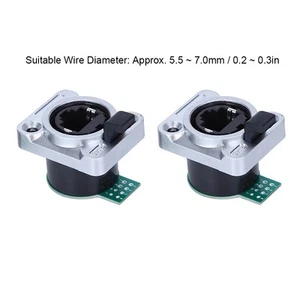 2Pcs RJ45 PCB Panel Wasserdichte Runde Isolator PA Material ELRJWH5 Bord - Photo 1/14