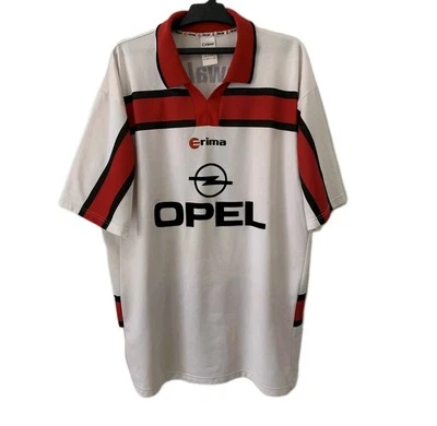 Camiseta de fútbol Erima Opel Greifswalder SSV #6 L/XL blanca roja Eslovenia vintage #73 Foto 1 de 4