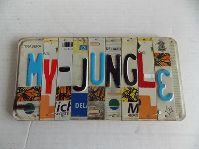 My Jungle  CUSTOM LICENSE PLATE SIGN HOME GARAGE BARN Man Cave - Image 1 of 4
