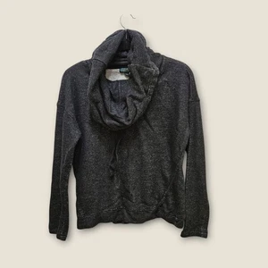 Lauren Jeans Co. Ralph Lauren Cowl Neck Terry Sweatshirt Heathered Gray Women'sS - Picture 1 of 8
