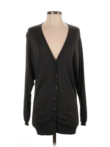 Barneys New York CO-OP Women Black Wool Cardigan P - Picture 1 of 2