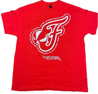 Indiana Fever WNBA SGA T Shirt 2025 Playoff Game Giveaway Red Size XL - Image 1 of 4