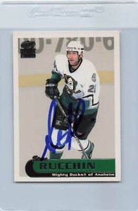 1999/00 Pacific Paramount #6 Steve Rucchin Mighty Ducks Signed Auto *G873
