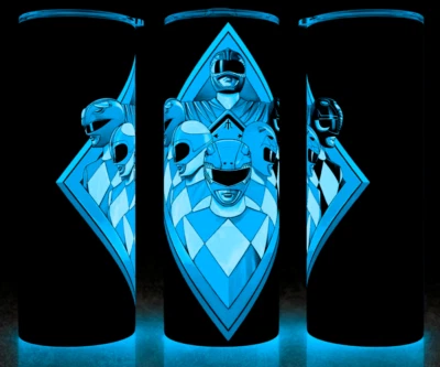 Glow in the Dark Power Rangers Green Ranger and Team Cup Mug Tumbler 20oz - Image 1 of 4
