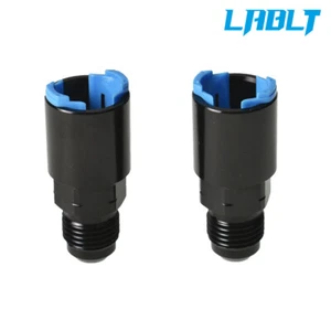 LABLT 2pcs Fuel Rail EFI Fitting 6AN Male Flare To 3/8" Quick-Disconnect Adapter - Picture 1 of 5