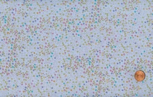CLEARANCE - 2YD 'FROGGIN' MINI COLORED BUBBLES ON BLUE FABRIC - CLOTHWORKS - Picture 1 of 1