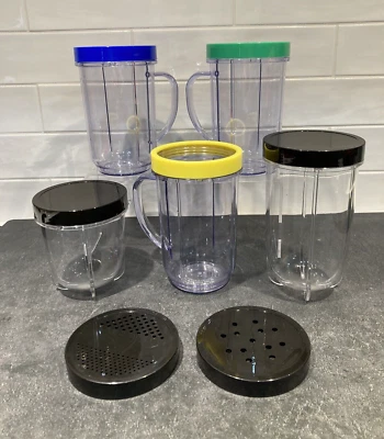 The Original Magic Bullet 12 piezas de repuesto surtidas tazas y tapas SIN BASE Foto 1 de 3