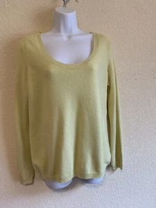 TALBOTS Damen Langarm Rundhals 100% Kaschmir weicher Pullover L, grün. - Bild 1 von 8