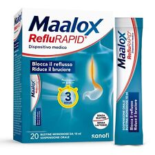MAALOX REFLURAPID - 20 Bustine Monodose - Senza Lattosio e Glutine -  Reflusso