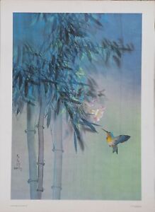 Large Vintage David Lee Hummingbird Print.