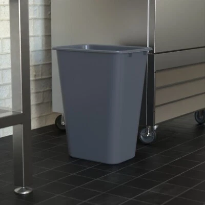 Juego de 6 cubos de basura rectangulares grises de 41 cuartos/10 galones Foto 1 de 3