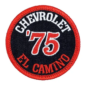 1975 Chevrolet El Camino Embroidered Patch Black/Red Iron-On Sew-On Hat Backpack - Picture 1 of 2