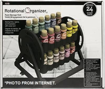 Organizador giratorio a cuadros usado para pintura acrílica artes manualidades pasatiempos modelos Foto 1 de 4