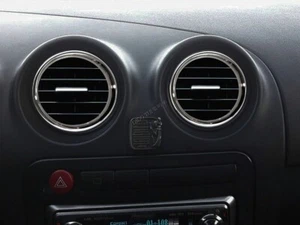 Pour Seat Cordoba 02-10 Anneaux De Ventilation Chromes Aluminium Poli x4 - Imagen 1 de 9