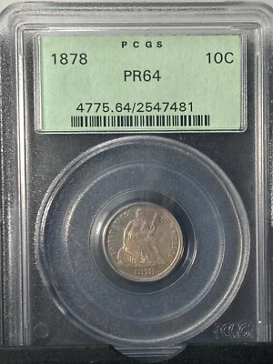 1878 Proof Liberty Seated Dime 10C PCGS PR64 - OGH - Image 1 of 4