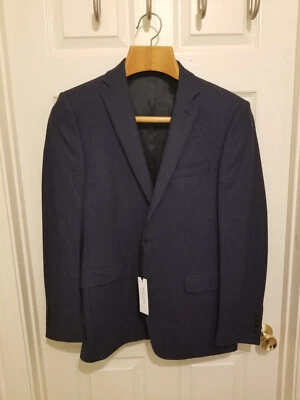 New! Versace Collection Blue Black Check Blazer Sport Coat Jacket Mens US 38 - Image 1 of 4
