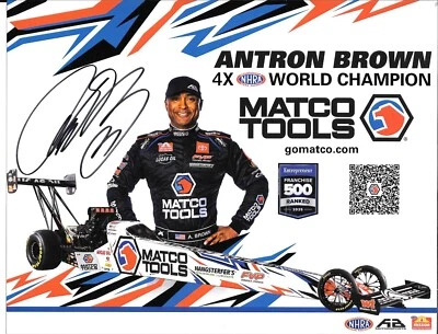 Tarjeta de héroe autografiada por Antron Brown NHRA 2025 Top Fuel Foto 1 de 2