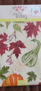 Vinyl Tablecloth Flannel Back Fall Autumn Pumpkins Leaves Thanksgiving 60" X 84" - Picture 1 of 10