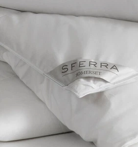 SFERRA SOMERSET WHITE GOOSE DOWN COMFORTER / DUVET WITH 700+ FILL POWER - Picture 1 of 2
