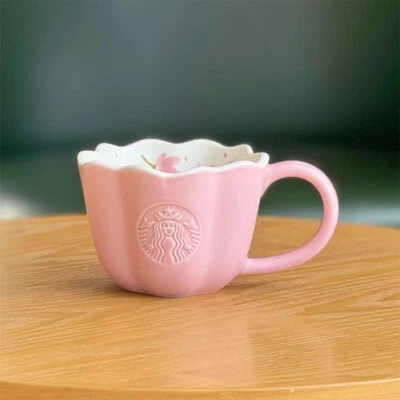 New Starbucks China 2025 Spring Sakura 3D Pink 10oz Ceramic Mug - Image 1 of 4