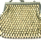 Vintage Beaded And Faux Pearls Ladies Purse Bag Handmade Hong Kong 6"By7" Nice F