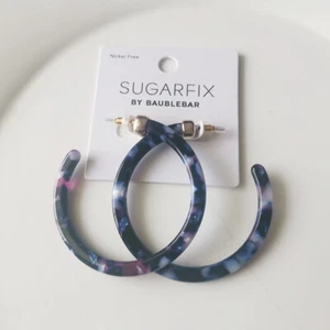 Nuevos pendientes de aro de resina Sugarfix de 60 mm regalo moda mujeres fiesta vacaciones joyería - Imagen 1 de 3