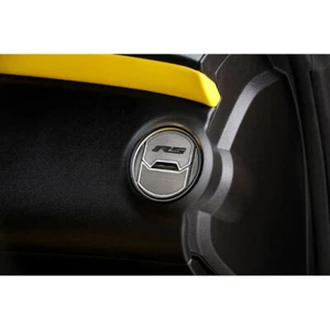Outer Deluxe Round A/C Vent Covers Synergy Green 'RS' Inlay for 2010-2015 Camaro - Picture 1 of 4