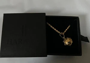 Haraves Globe pendant with chain Gold plated New boxed - Picture 1 of 6