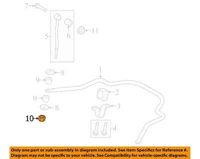 FORD OEM 15-24 E-350 Super Duty-Estabilizador Link Lock Nut 384485S441 - Imagem 1 de 2