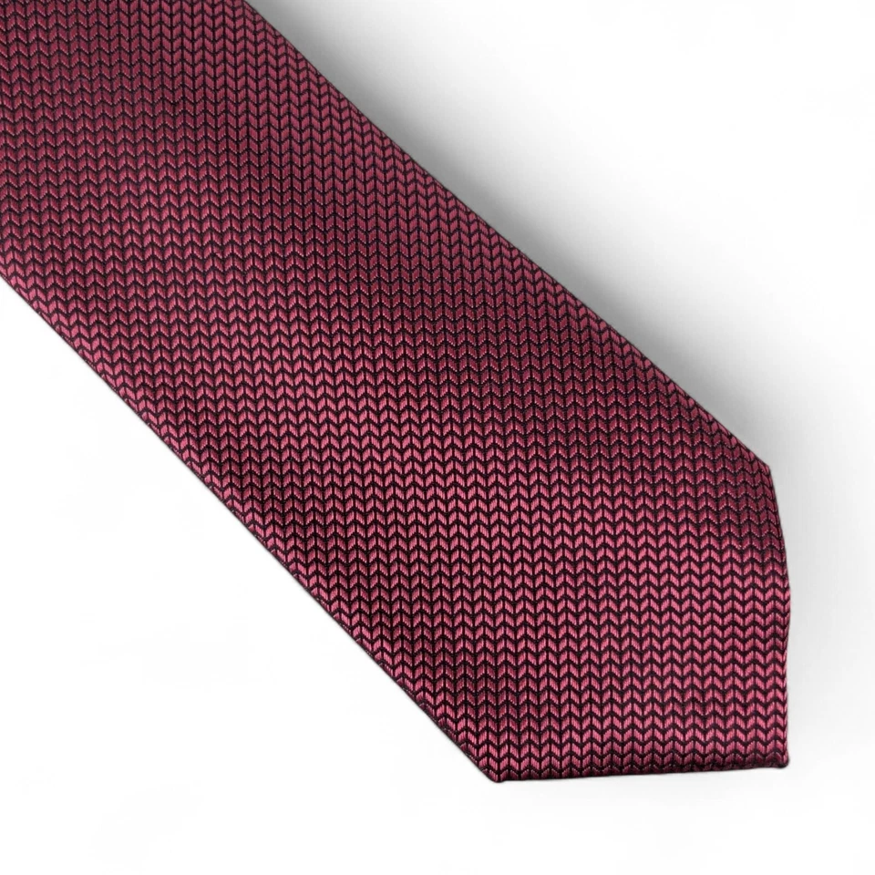 Corbata roja con textura lisa Alfani Julian para hombre delgada moderna 2 3/4" OS $55 Foto 1 de 4