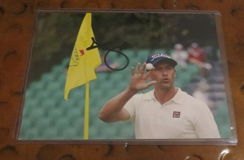 Adam Scott signed autographed photo PGA Pro Golfer 2013 Masters Champ Cover
