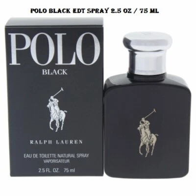 Ralph Lauren Polo Black 2.5 oz / 75 ml EDT Eau De Toilette Spray Men NEW, SEALED - image 1 of 4