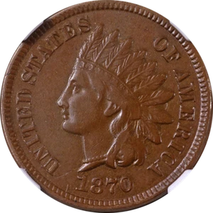 1870/18-O Indian Cent DDO FS-101 NGC XF40 BN Superb Eye Appeal - Picture 1 of 4