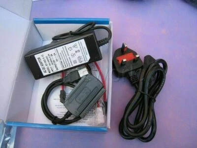 2.5"/3.5" IDE SATA Hard Disk Drive HDD to USB 2.0 Cable + UK Fused Power Adapter - Image 1 of 4