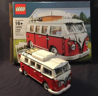 LEGO: FURGONETA CAMPER VOLKSWAGEN T1 (10220)- 99% Caja Completa Instrucciones Foto 1 de 4