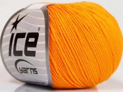 Лот из 4 мотков хлопчатобумажной пряжи Amigurumi летняя весенняя тонкая 4x50 г/160 м оранжевая alt - Изображение 1 из 4