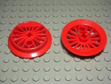 408 Lego Eisenbahn Rad 4x4 für Dampflok Rot 2 Stück