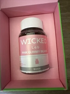 Wicked Lab Pink Gummy Bear Multivitamin Biotin Blueberry Raspberry  - Picture 1 of 4